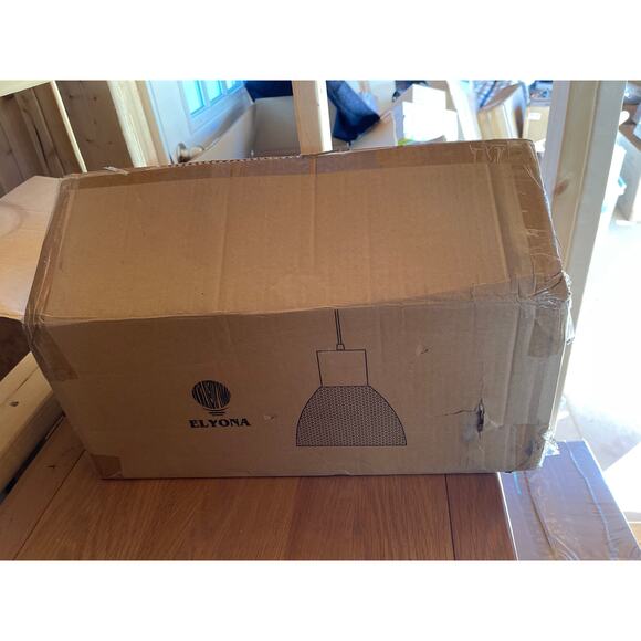 2 Pack New in the Box Elyona Adjustable Height Blue Hammered Pendant Light - Picture 4 of 8